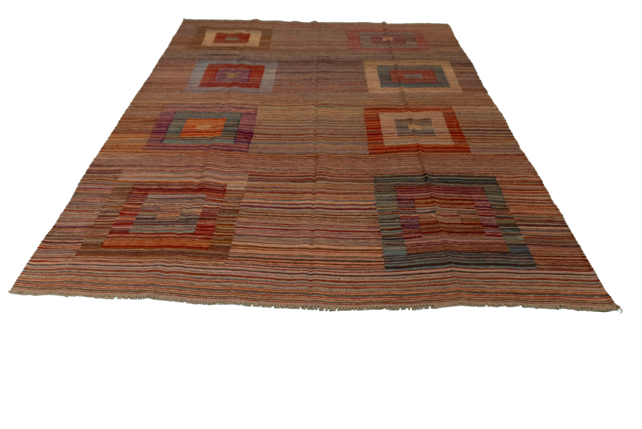 W 6 L 7.9 Kinora 100% Wool Hand-Woven All-Over Design - 56877