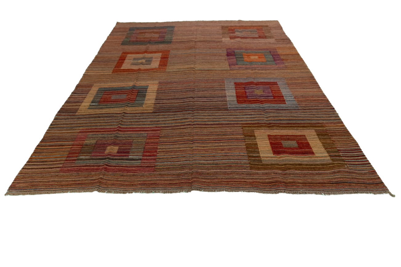 W 6 L 7.9 Kinora 100% Wool Hand-Woven All-Over Design - 56877