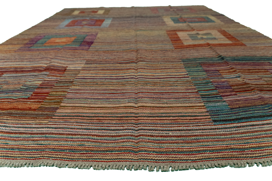 W 6 L 7.9 Kinora 100% Wool Hand-Woven All-Over Design - 56877