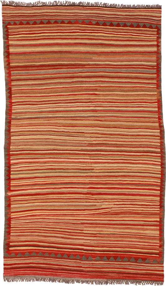 W 4 L 6.9 Kilim 100% Wool Hand-Woven All-Over Design - 56880