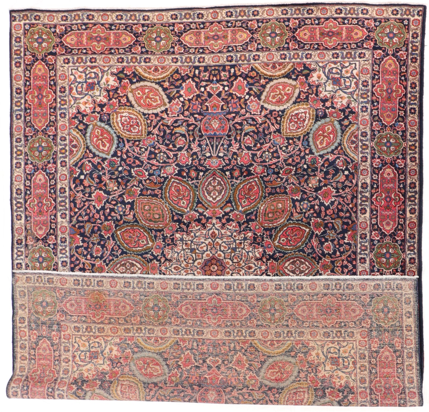 W 9.4 L 11.10 Tabriz 100% Wool Hand-Woven Floral Design - 56946
