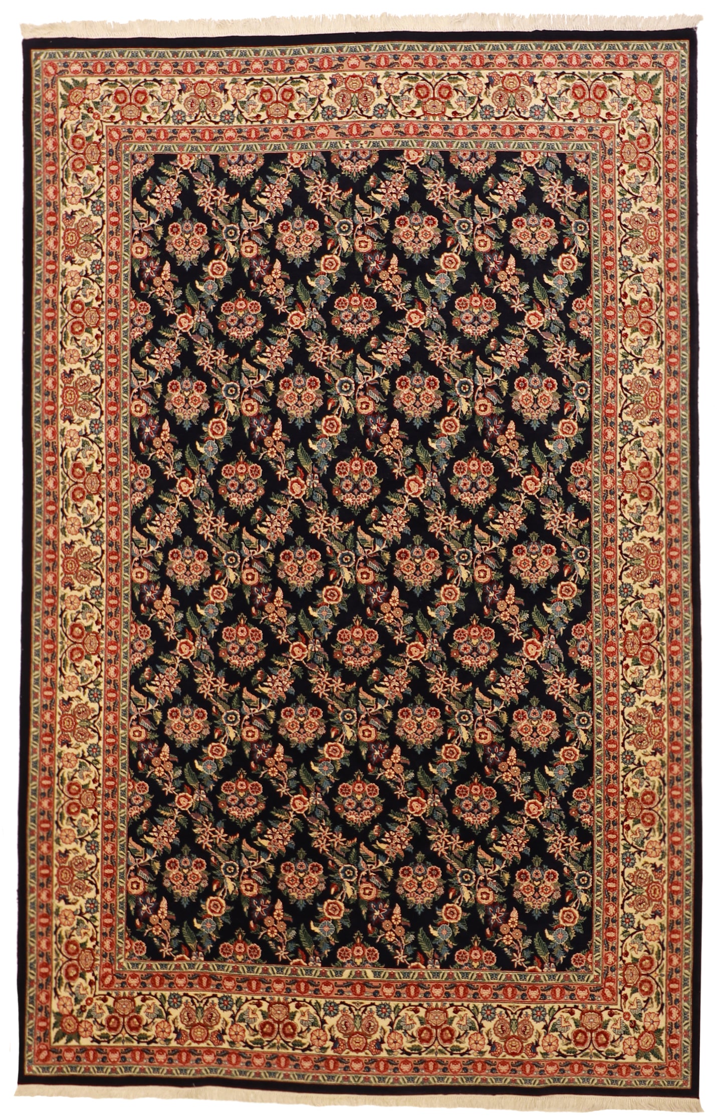 W 6 L 9.3 Golfrangie 100% Wool Handmade All Over Design - 56950