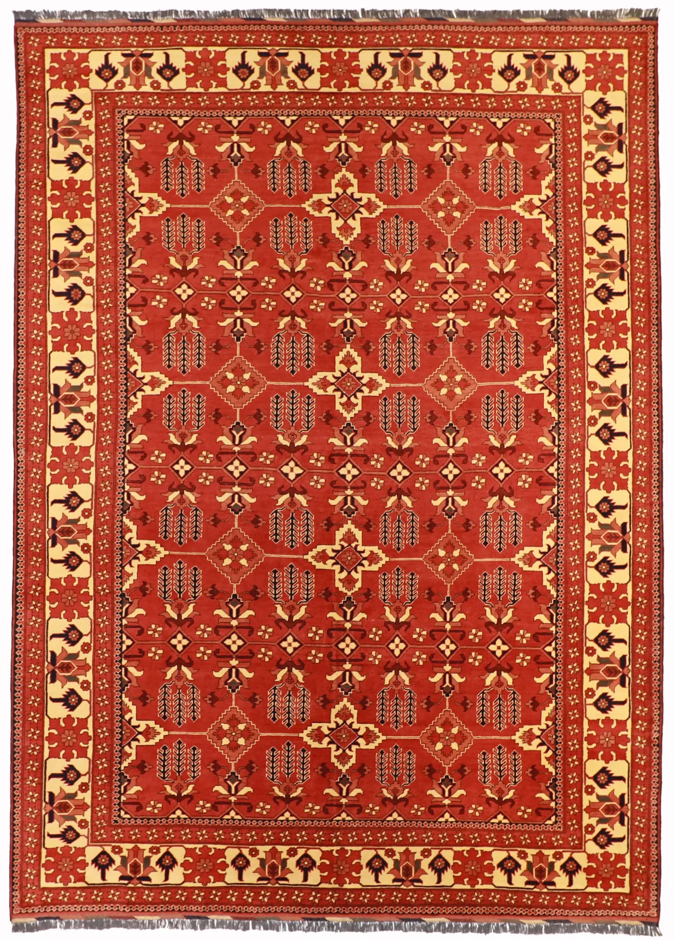 9.9 x 13.9 - Bakshaish Wool Traditional Rectangle - Finest Hand-Knotted Quality Wool — 57035