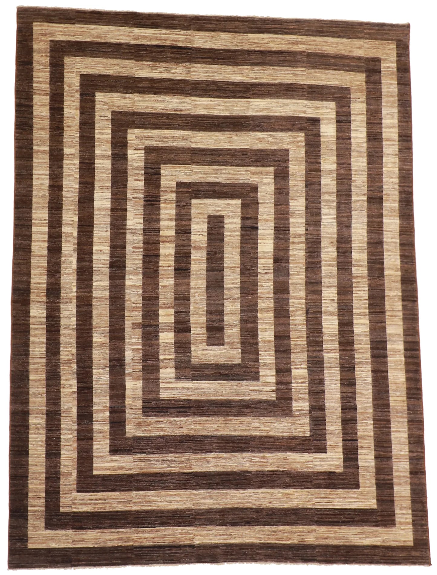 8x10 - Modern Wool All Over Rectangle - Hand Knotted Rug — 57037