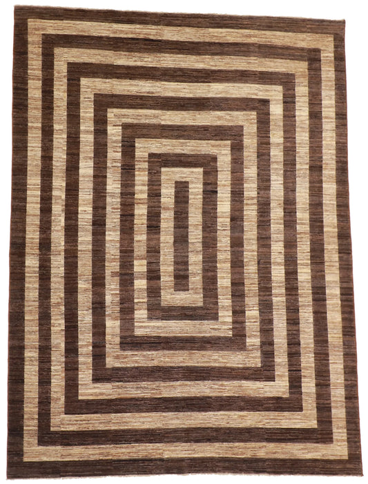 8x10 - Modern Wool All Over Rectangle - Hand Knotted Rug — 57037