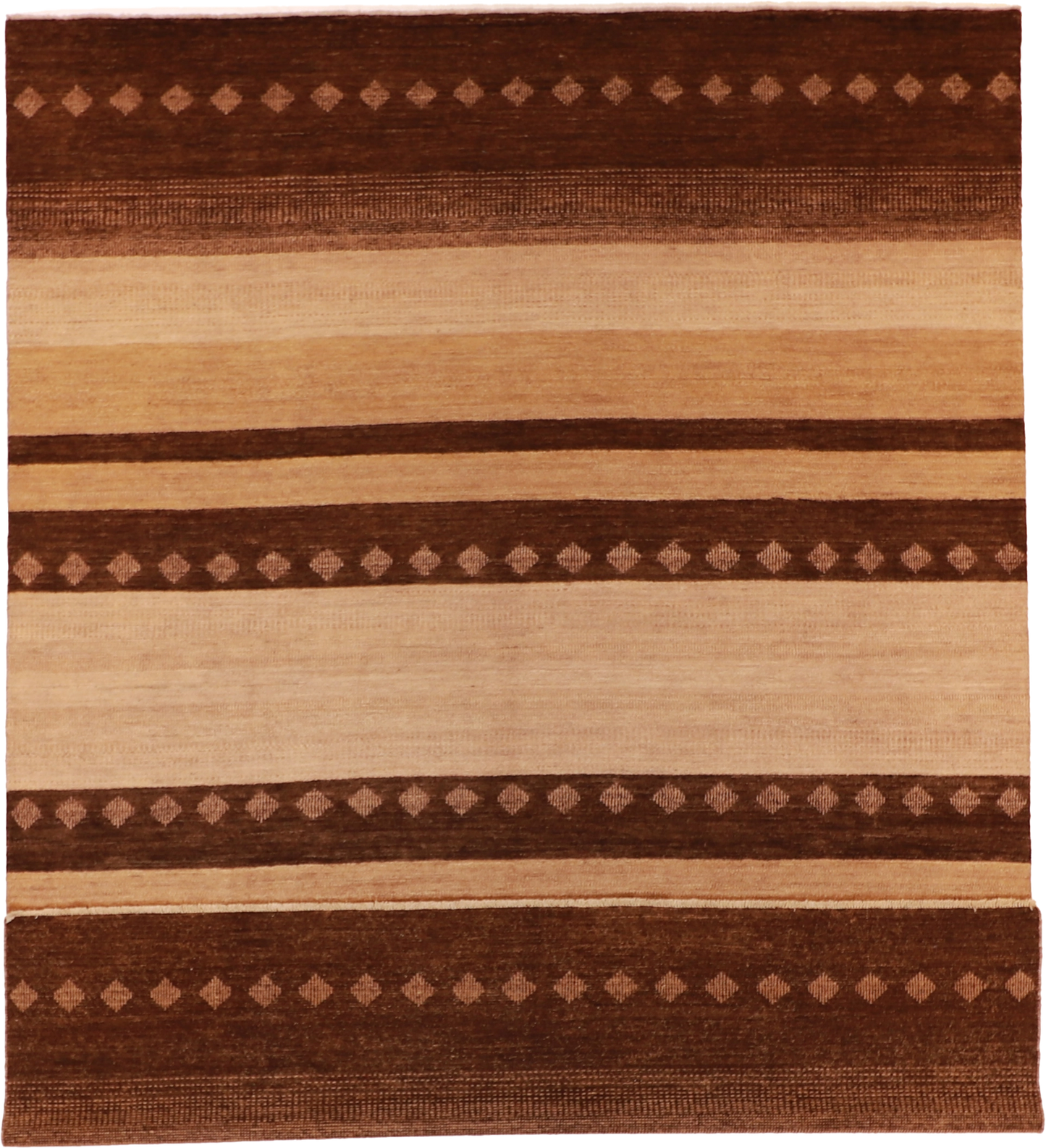 W 8 L 10.8 Mountain Modern 100% Wool Hand-Woven All-Over Design - 57040
