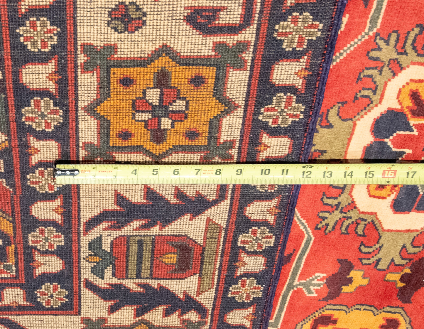 W 8.2 L 10.7 Malayer 100% Wool Hand-Woven All-Over Design - 57053