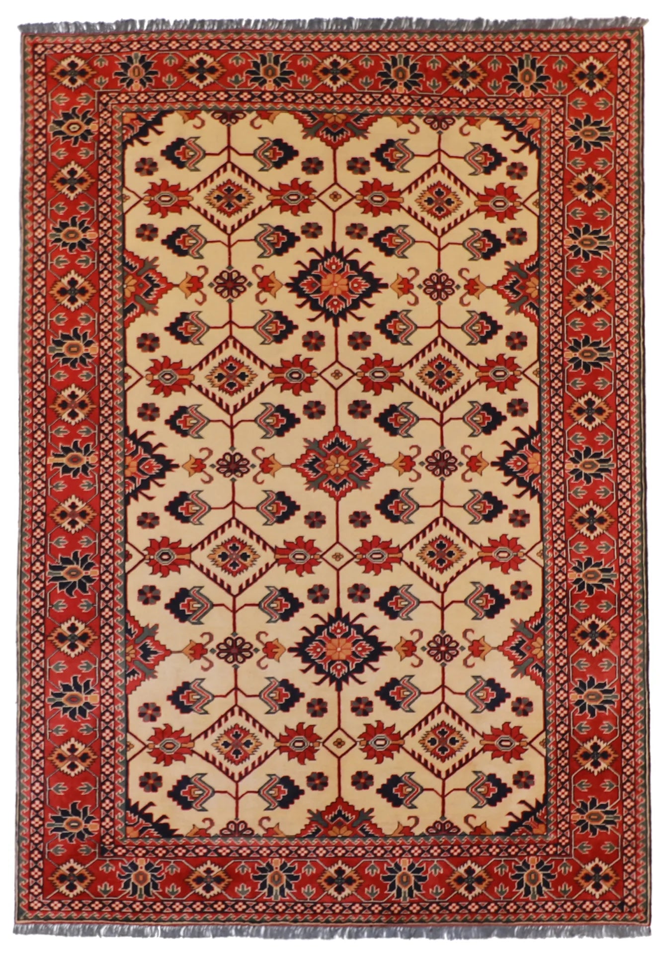 6.10 x 9.9 - Malayer Wool Traditional Rectangle - Finest Hand-Knotted Quality Wool — 57054