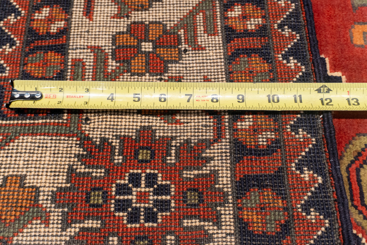 W 6.8 L 9.8 Kazak 100% Wool Hand-Woven Geometric Design - 57061
