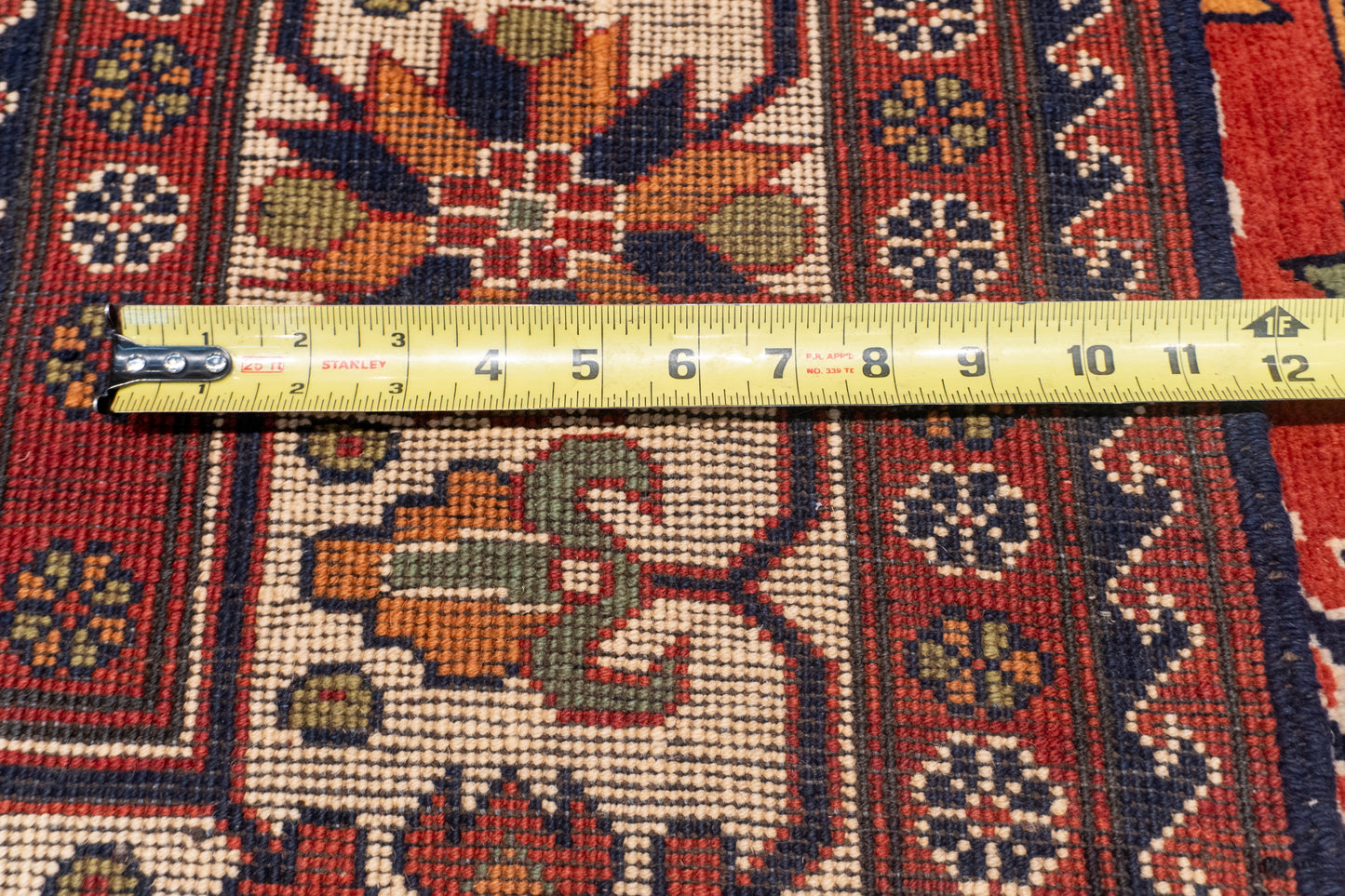 W 6.7 L 9.9 Gashgaie 100% Wool Hand-Woven Geometric Design - 57064
