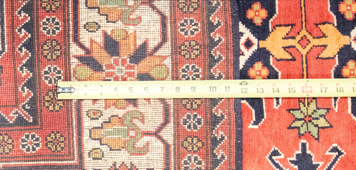W 6.7 L 9.9 Gashgaie 100% Wool Hand-Woven Geometric Design - 57064