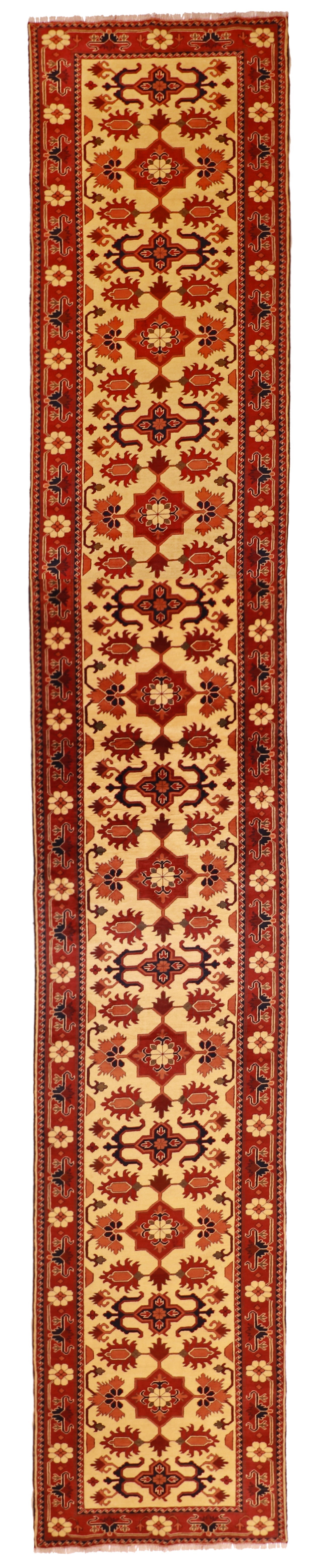 W 4.3 L 17.2 - Malayer Wool All Over Rectangle - Hand Knotted Rug — 57068