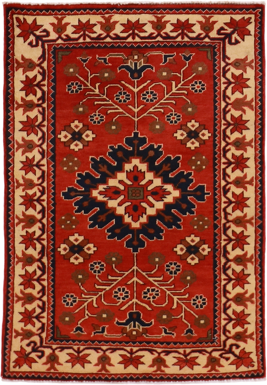W 2.8 L 4 Malayer 100% Wool Hand-Woven Geometric Design - 57071