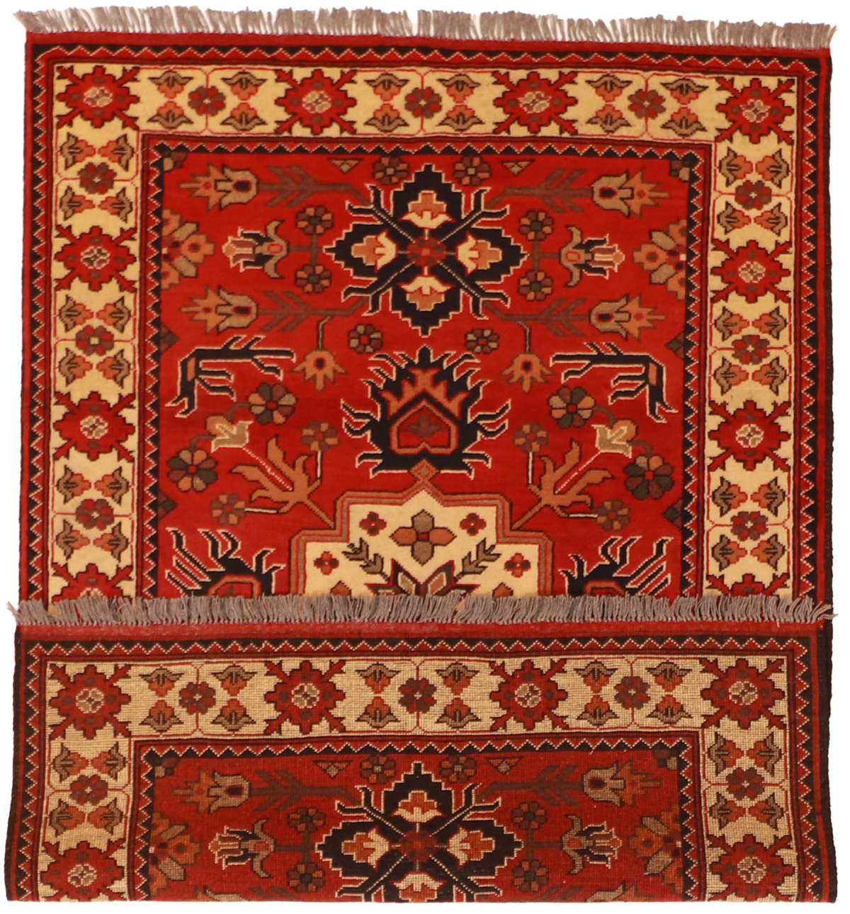 W 4 L 5.11 Bakhtiarie 100% Wool Hand-Woven Geometric Design - 57081