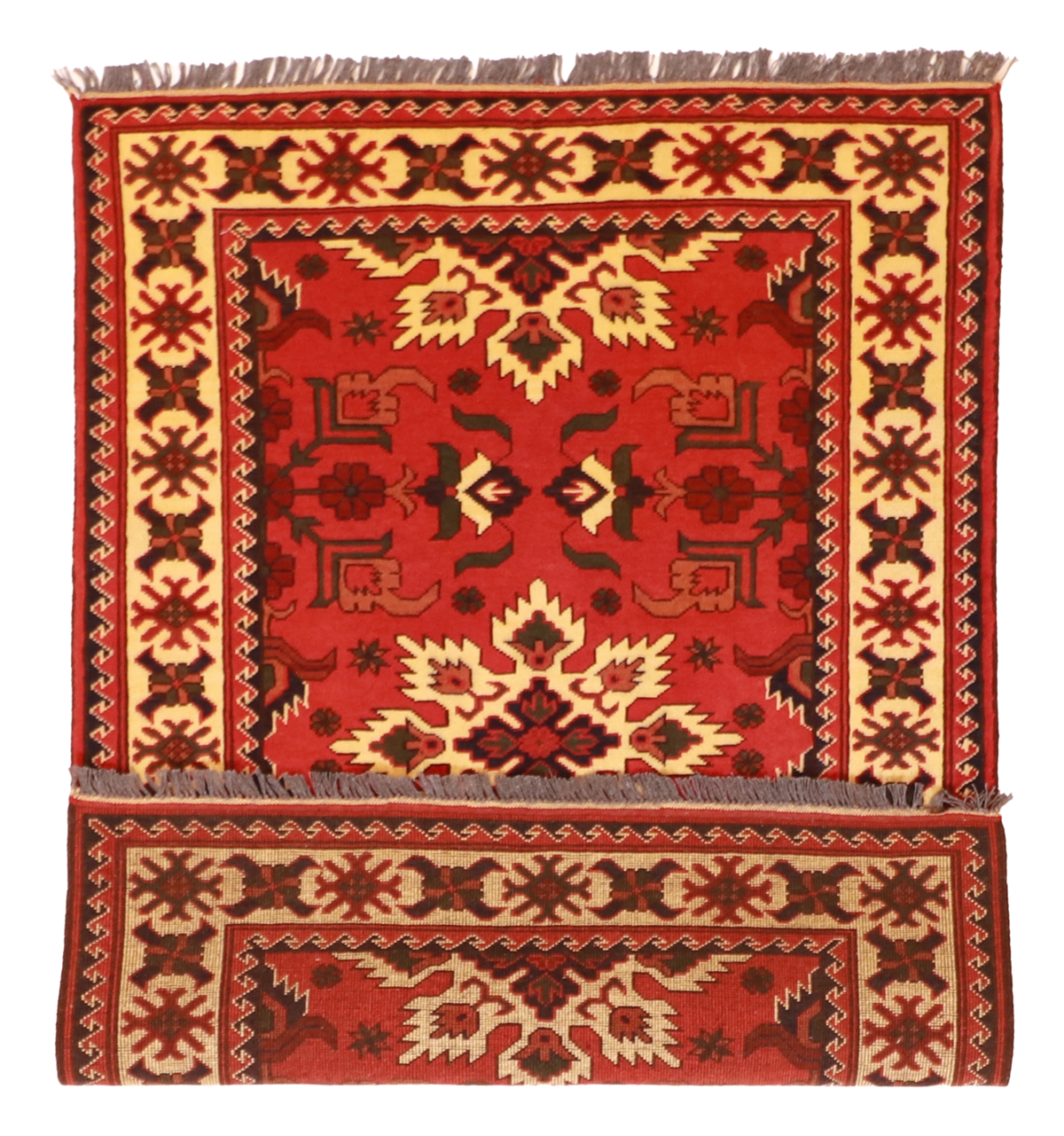 W 3.5 L 5.1 Heriz 100% Wool Hand-Woven Geometric Design - 57088