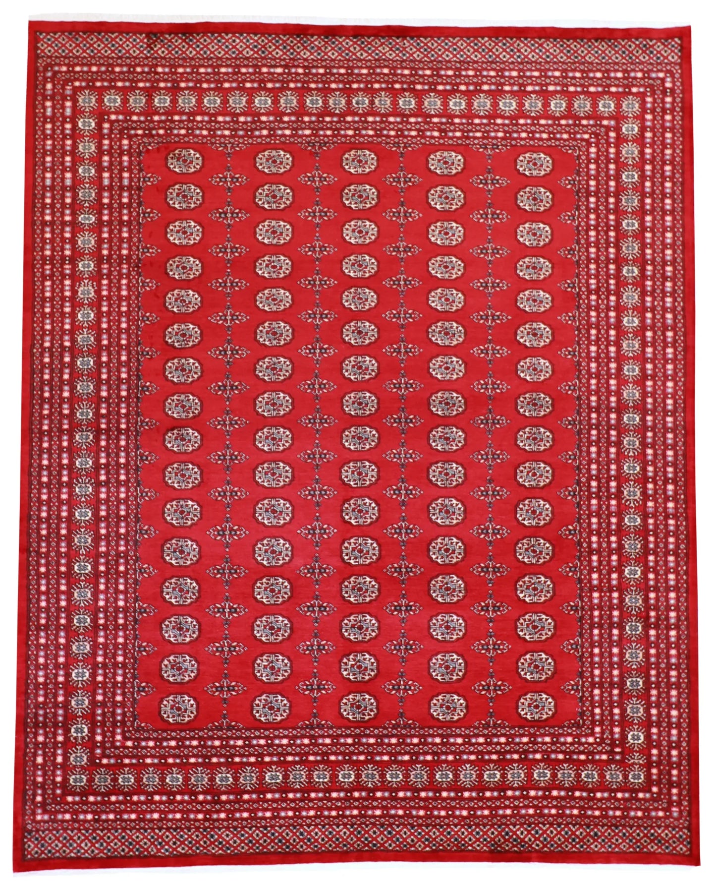 W 8.2 L 10 Bokhara 100% Wool Hand-Woven Geometric Design - 57094