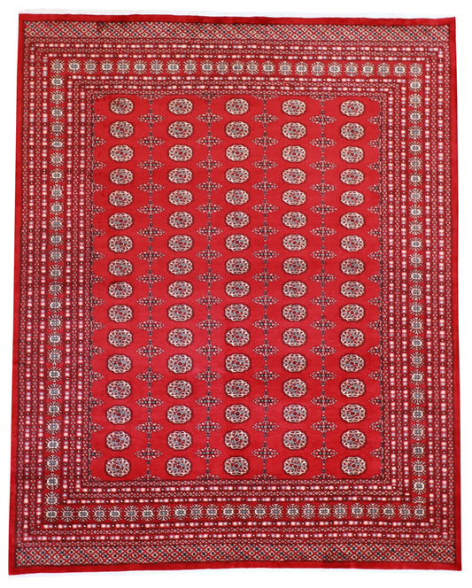 W 8.2 L 10 Bokhara 100% Wool Hand-Woven Geometric Design - 57094