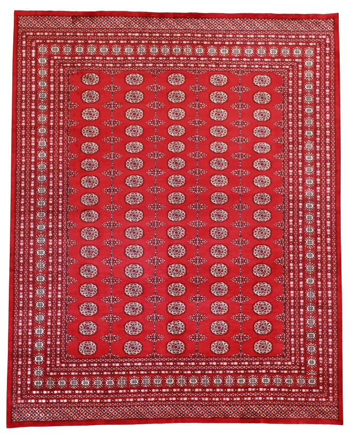 W 8.2 L 10 Bokhara 100% Wool Hand-Woven Geometric Design - 57094