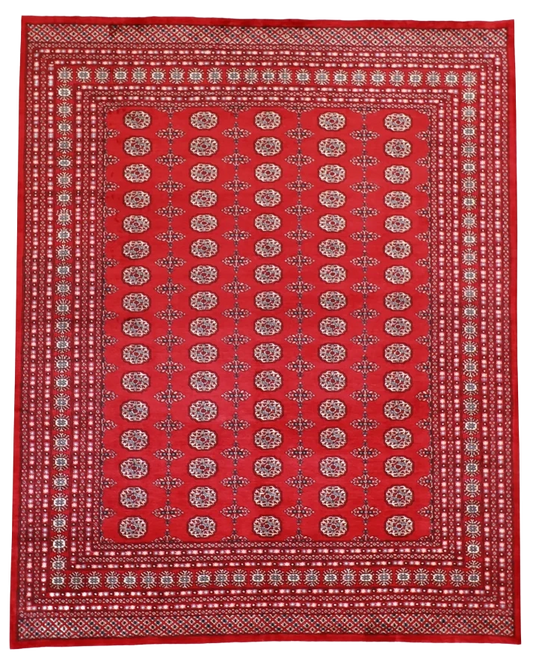 W 8.2 L 10 Bokhara 100% Wool Hand-Woven Geometric Design - 57094