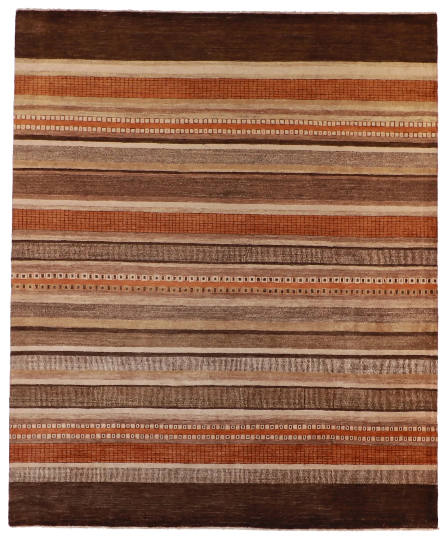 8.2 x 10 - Modern Wool Contemporary Rectangle - Finest Hand-Knotted Quality Wool — 57103