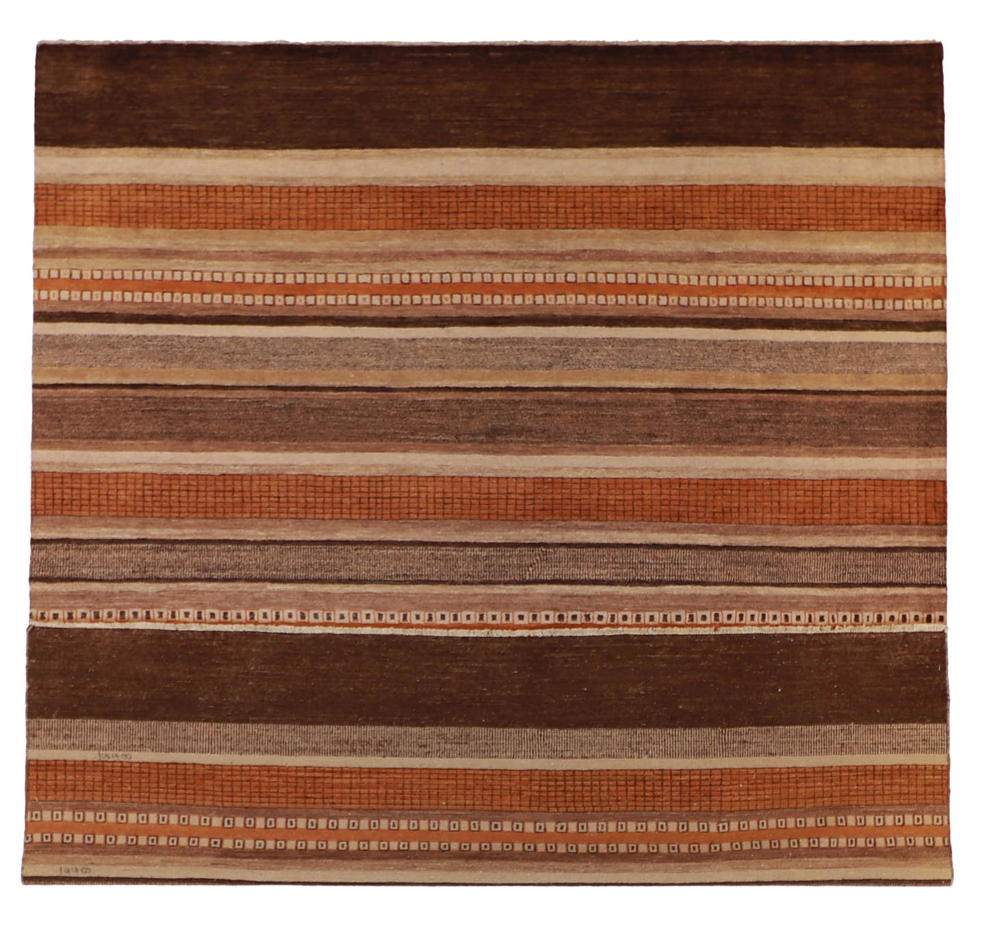 W 8.2 - L 10 - Modern Wool Contemporary Rectangle - Finest Hand-Knotted Quality Wool - 57103