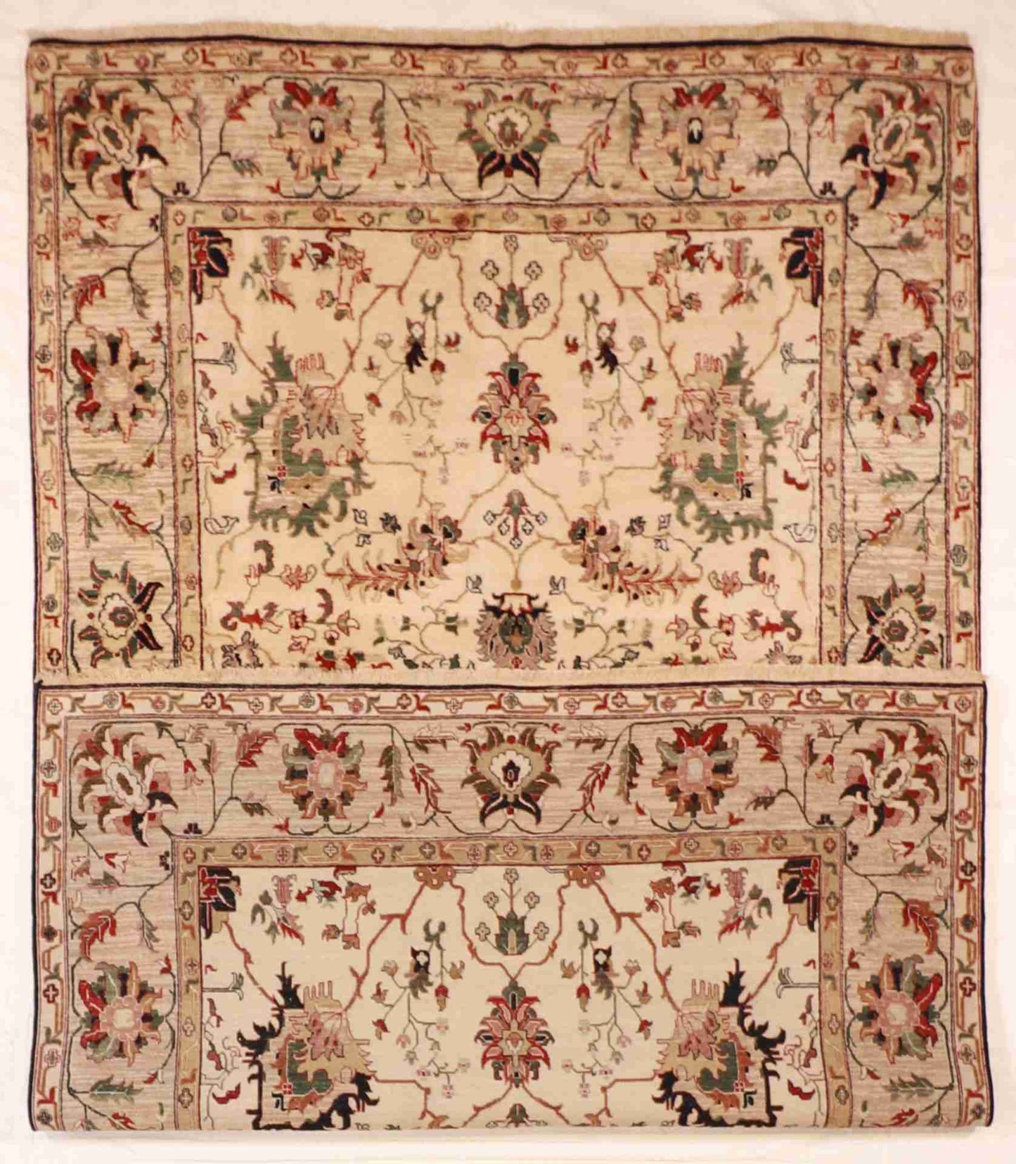 W 6.10 - L 11.1 - Mahal Fine/Wool All Over Rectangle - Finest Hand-Knotted Quality Wool - 57212