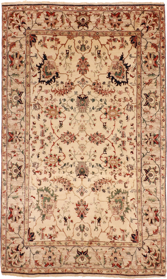 W 6.10 L 11.1 Mahal 100% Wool Hand-Woven All-Over Design - 57212