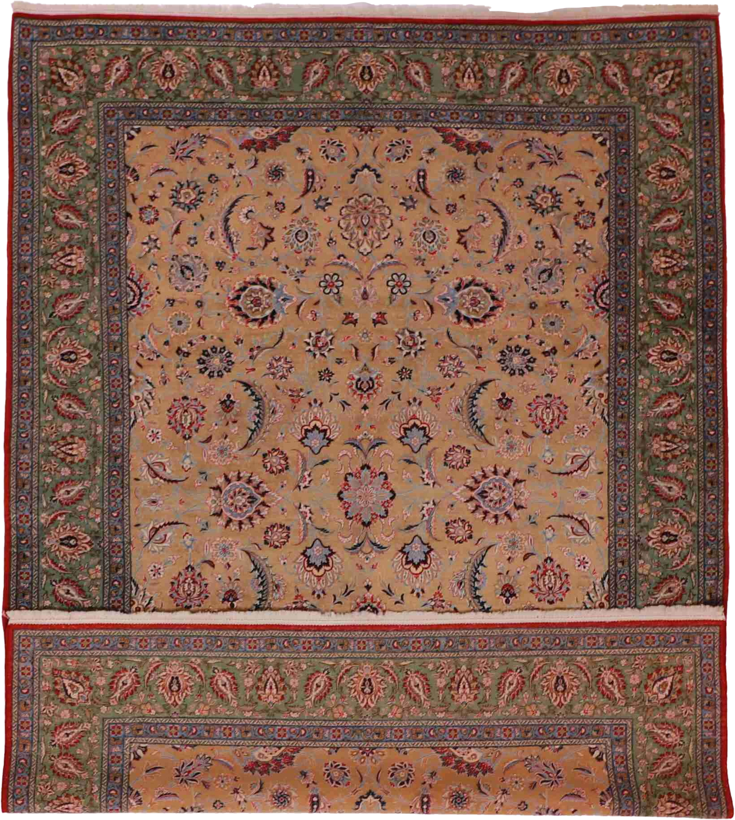 W 7.9 L 10.10 Qum 100% Wool Hand-Woven All-Over Design - 57216