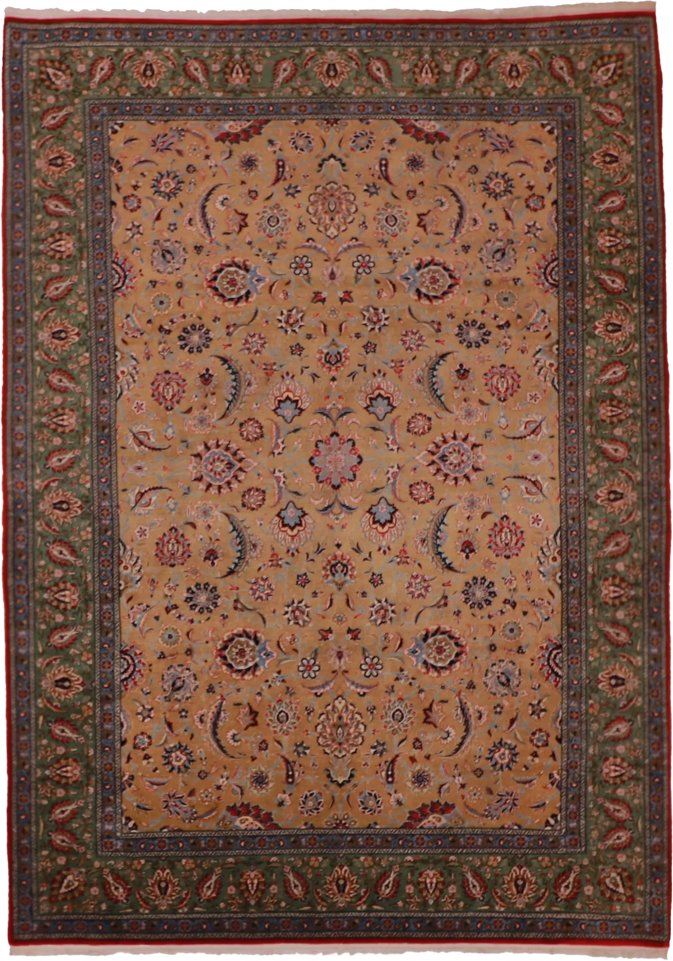 W 7.9 L 10.10 Qum 100% Wool Hand-Woven All-Over Design - 57216