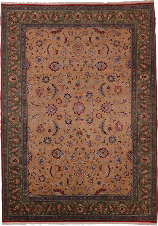 W 7.9 L 10.10 Qum 100% Wool Hand-Woven All-Over Design - 57216