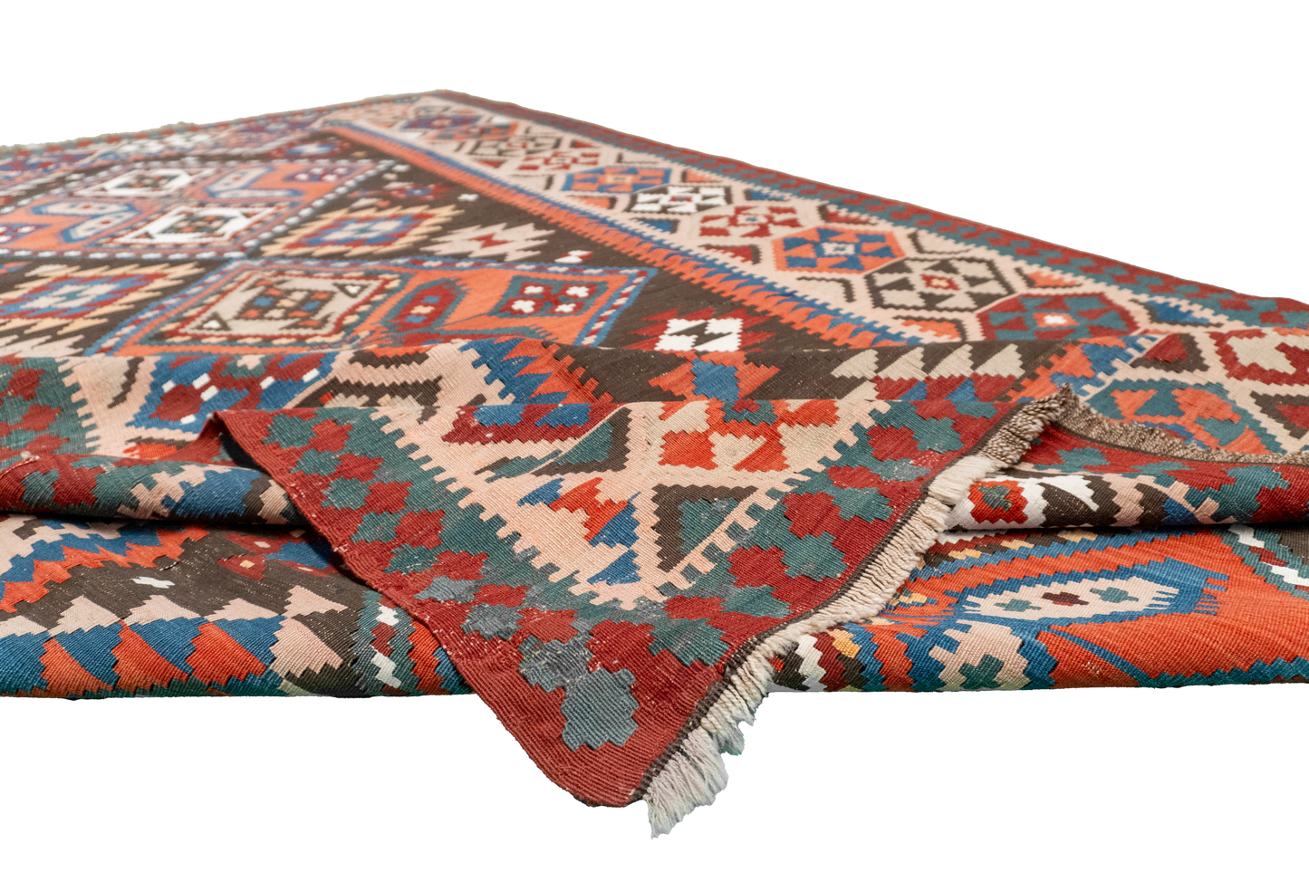 W 6 L 10.3 Baku Antique 100% Wool Hand-Woven Geometric Design - 57315