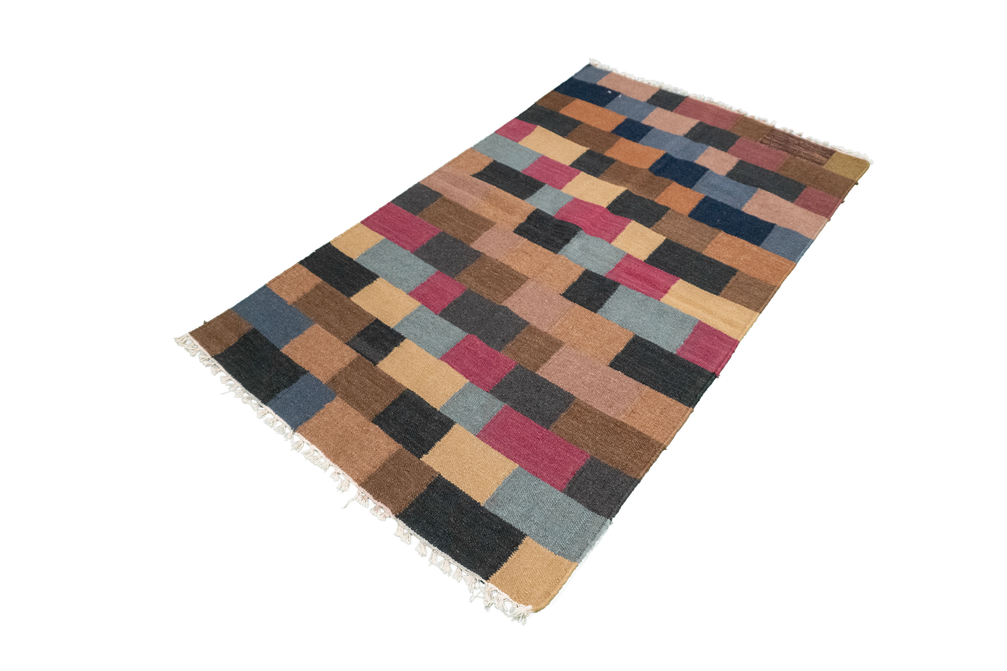 W 3 L 5.1 Navajo 100% Wool Hand-Woven All-Over Design - 57357