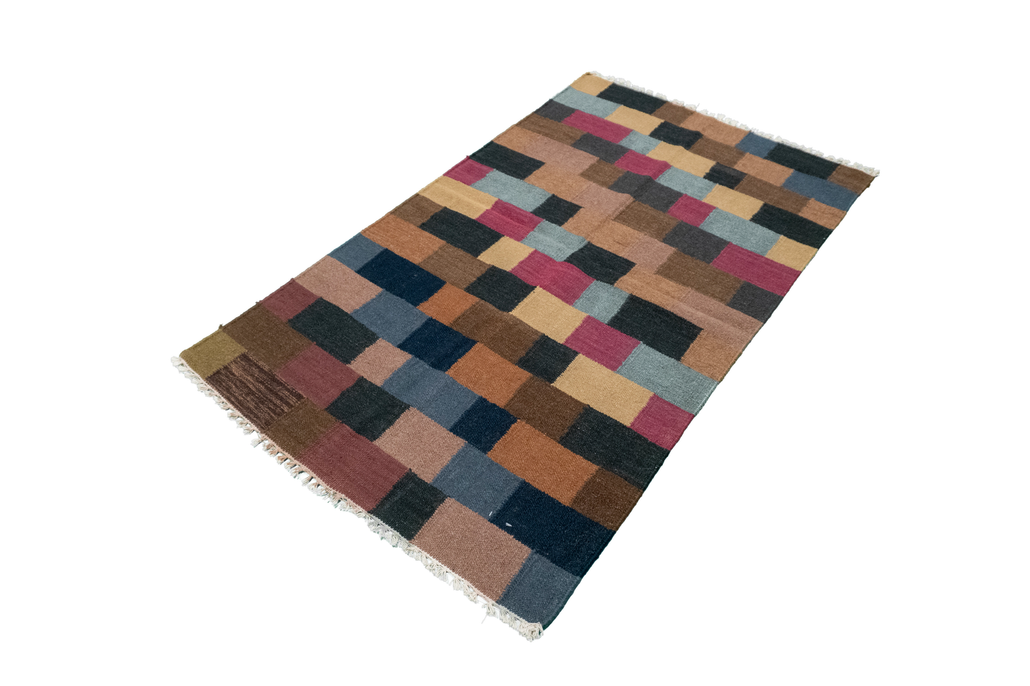 W 3 L 5.1 Navajo 100% Wool Hand-Woven All-Over Design - 57357