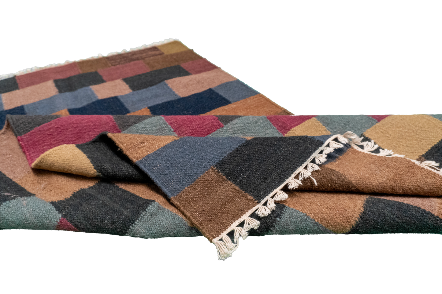 W 3 L 5.1 Navajo 100% Wool Hand-Woven All-Over Design - 57357