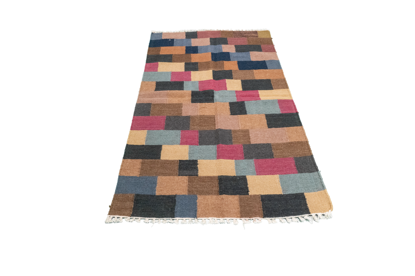 W 3 L 5.1 Navajo 100% Wool Hand-Woven All-Over Design - 57357