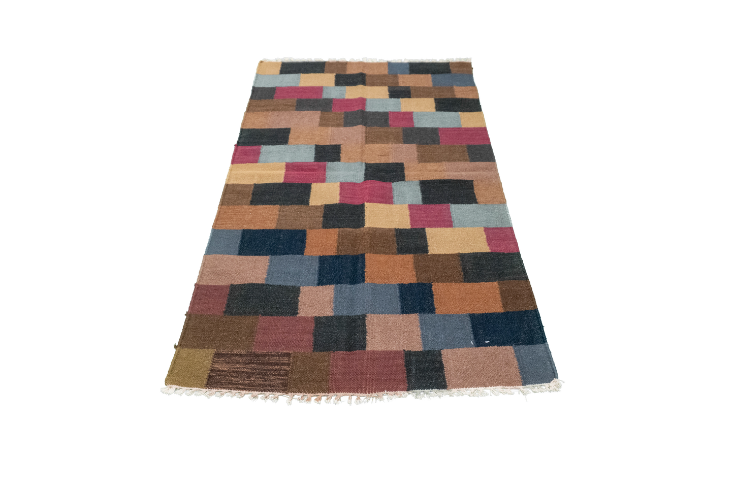 W 3 L 5.1 Navajo 100% Wool Hand-Woven All-Over Design - 57357