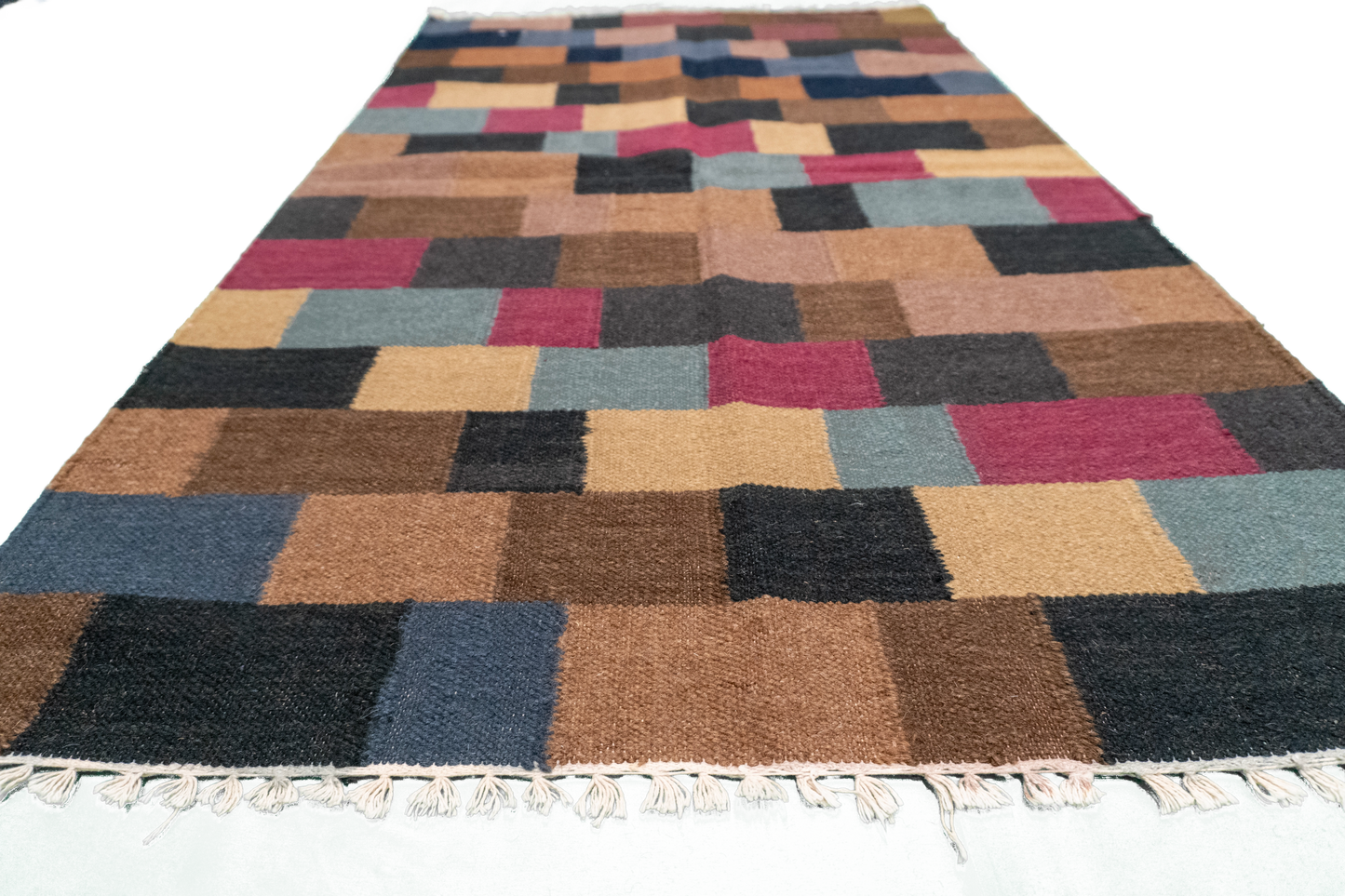 W 3 L 5.1 Navajo 100% Wool Hand-Woven All-Over Design - 57357