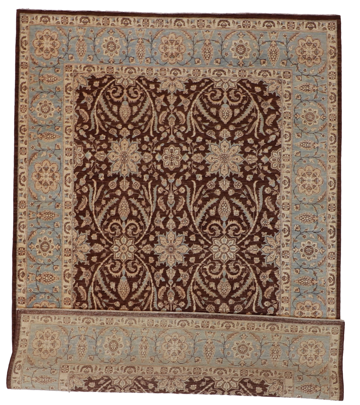 W 6.1 L 8.9 Farahan 100% Wool Handmade All Over Design - 57437