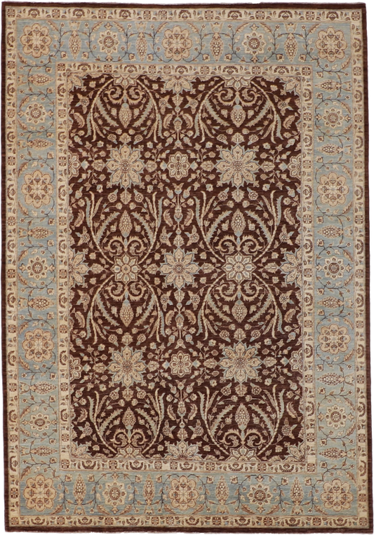 W 6.1 L 8.9 Farahan 100% Wool Hand-Woven All-Over Design - 57437