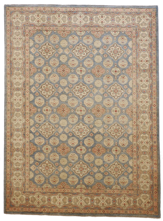 W 6.2 L 8.4 Qum 100% Wool Handmade All Over Design - 57438