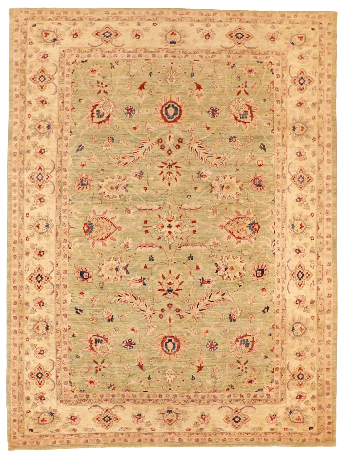 W 9 - L 11.11 - Traditional Wool Kerman Rectangle - Hand Woven Rug - 57449