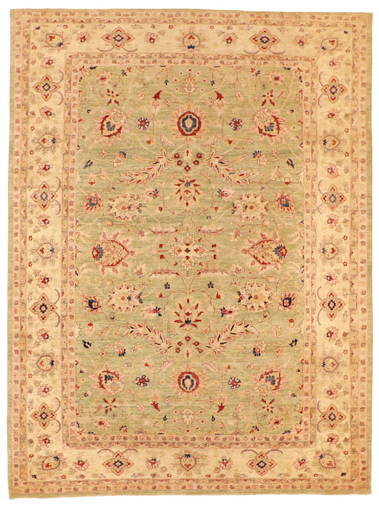 W 9 - L 11.11 - Traditional Wool Kerman Rectangle - Hand Woven Rug - 57449