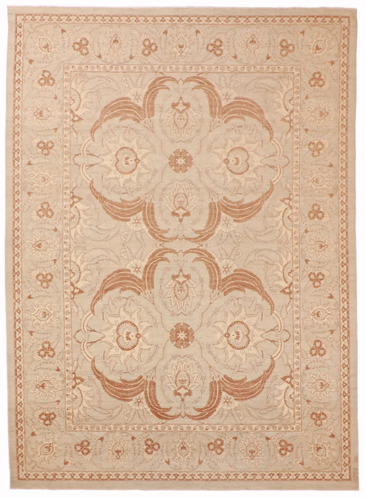 9 x 12 - Tabriz Wool Traditional Rectangle - Hand Woven Rug — 57461