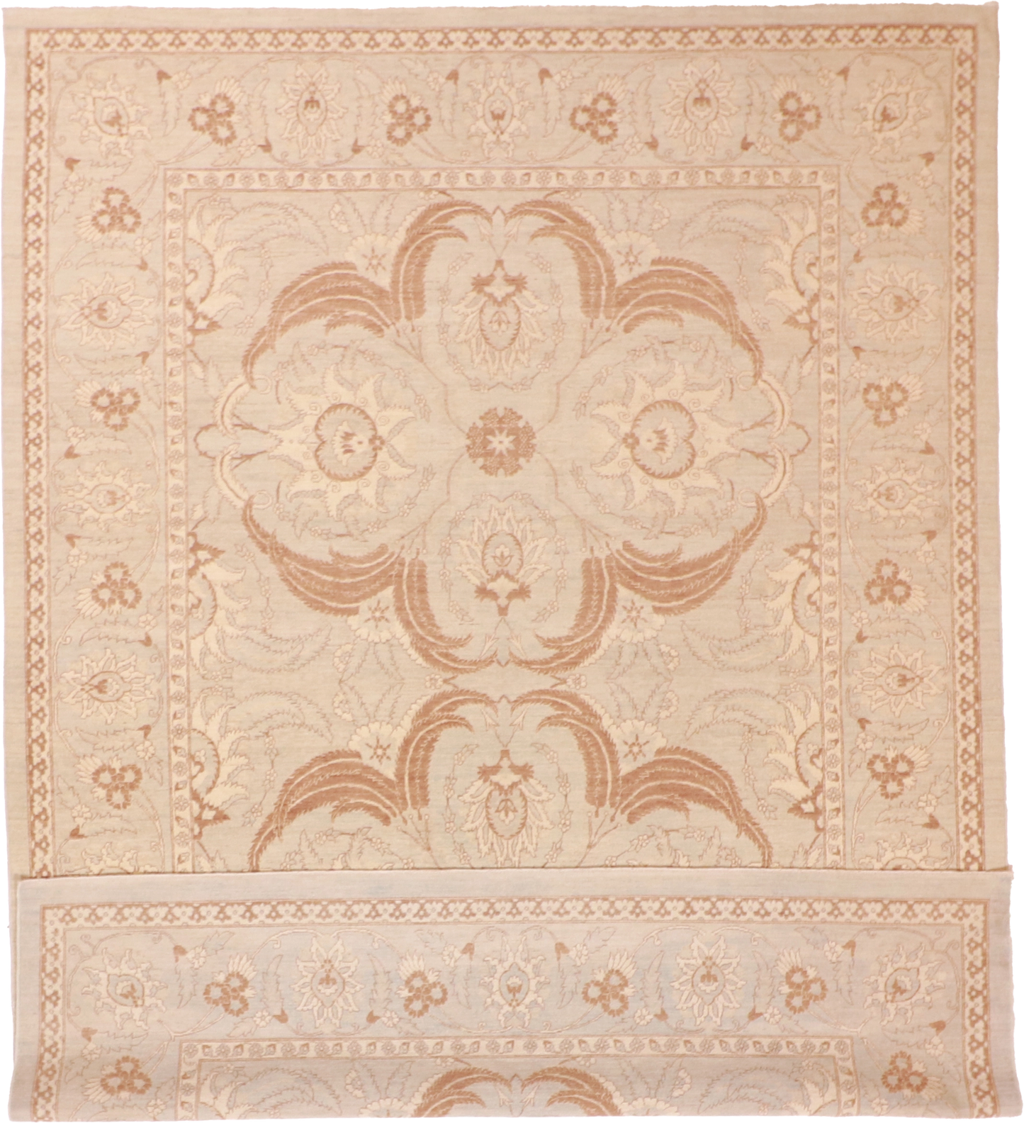 W 9 L 12 Tabriz 100% Wool Hand-Woven All-Over Design - 57461
