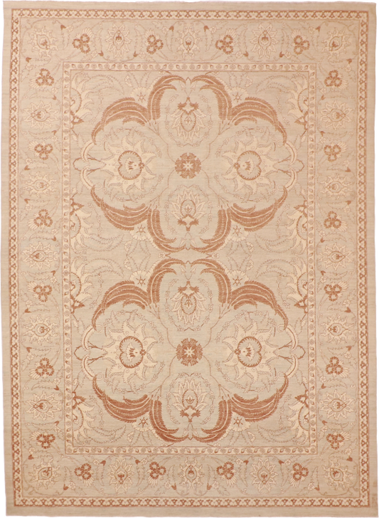 W 9 L 12 Tabriz 100% Wool Hand-Woven All-Over Design - 57461