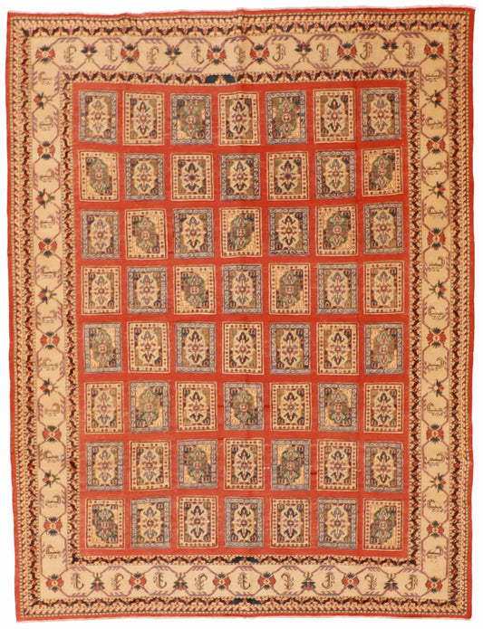 6.2 x 8.2 - Shirvan Wool Geometric Rectangle - Finest Hand-Made Quality Wool — 57500