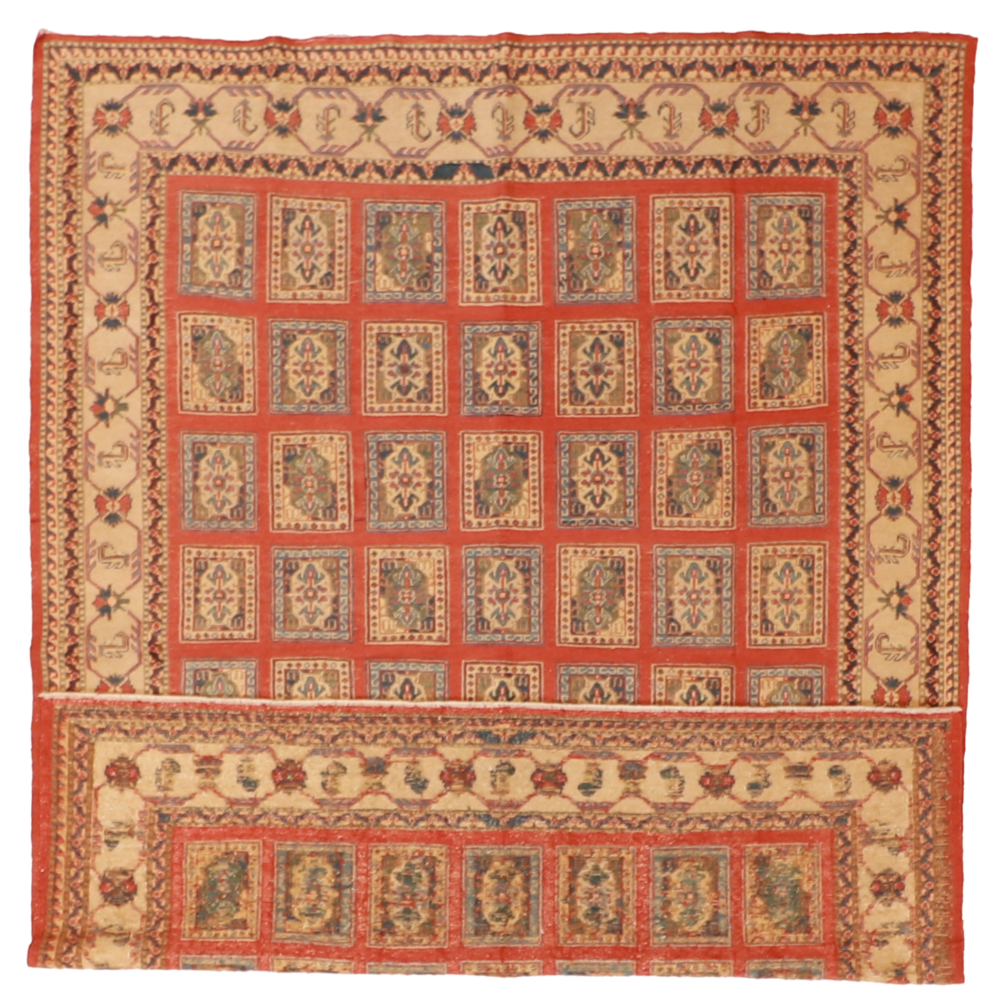W 6.2 L 8.2 Shirvan 100% Wool Hand-Woven Geometric Design - 57500