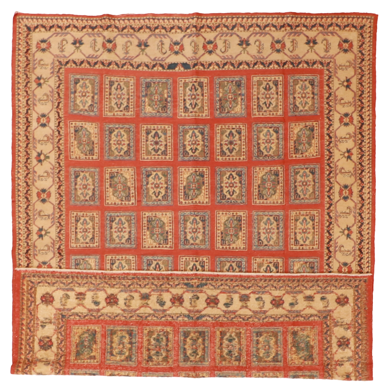 W 6.2 L 8.2 Shirvan 100% Wool Hand-Woven Geometric Design - 57500