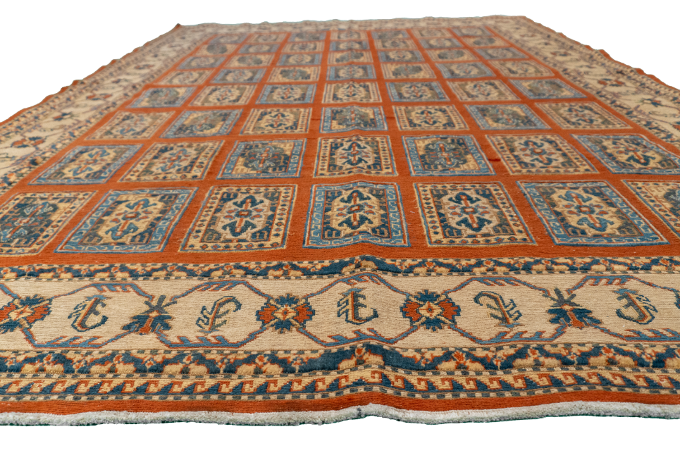 W 6.2 L 8.2 Shirvan 100% Wool Hand-Woven Geometric Design - 57500