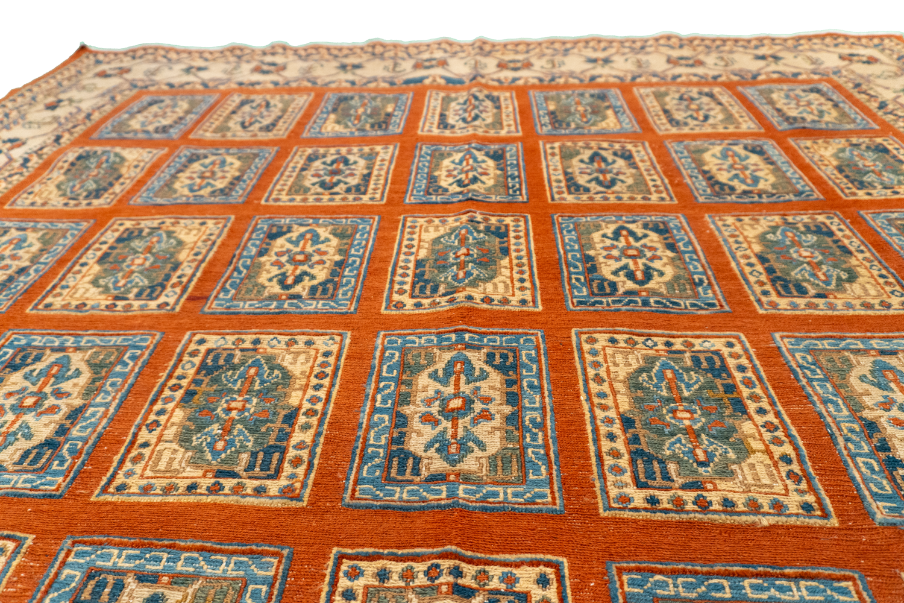 W 6.2 L 8.2 Shirvan 100% Wool Hand-Woven Geometric Design - 57500